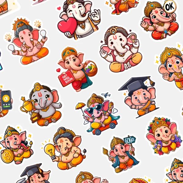Festival & Spiritual UV Stickers | Ganpati | Diwali | Decorative Labels