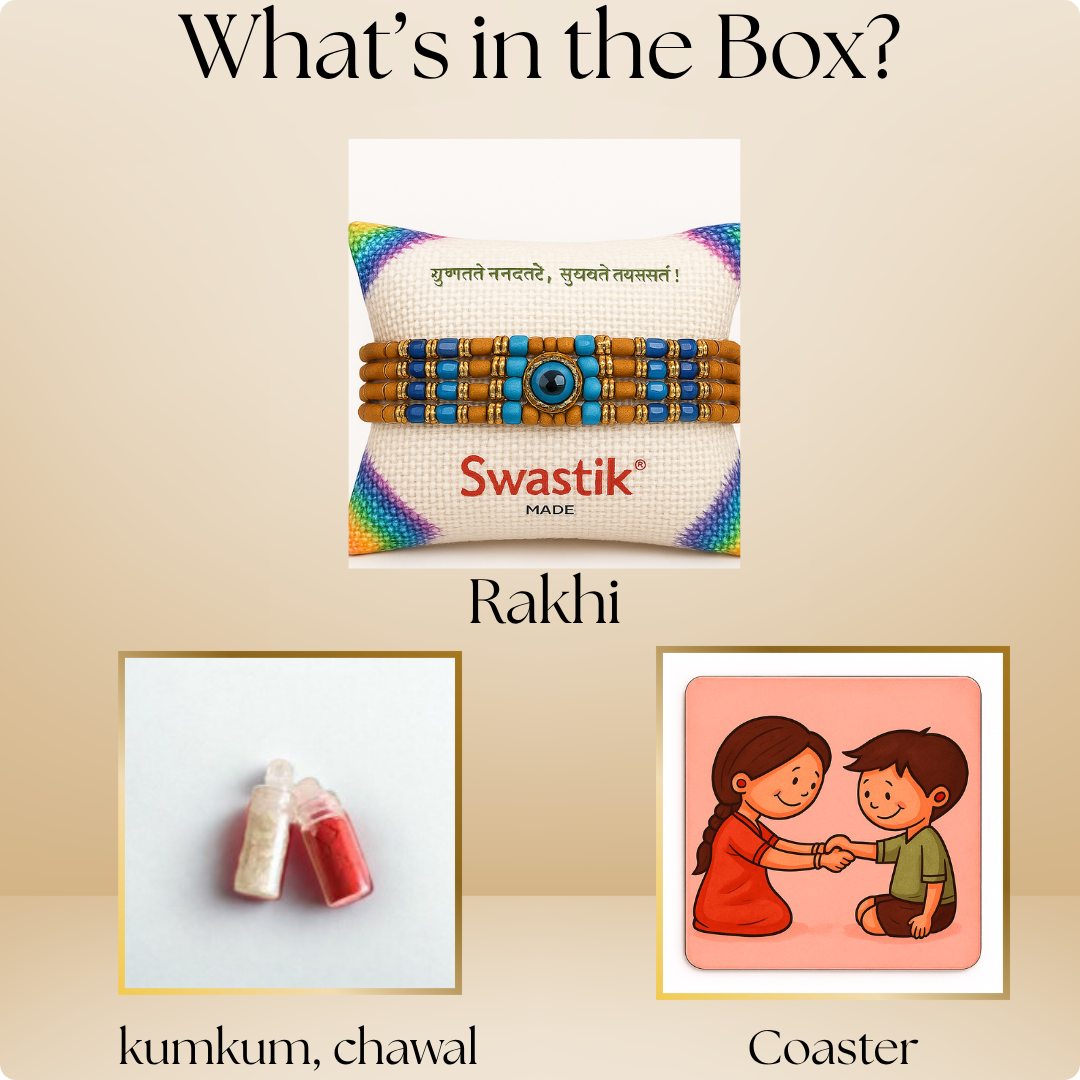 Raksha Bandhan Designer Rakhi | Stylish king Kalai Rakhi for Brother With Free Fridge magnet (Copy)