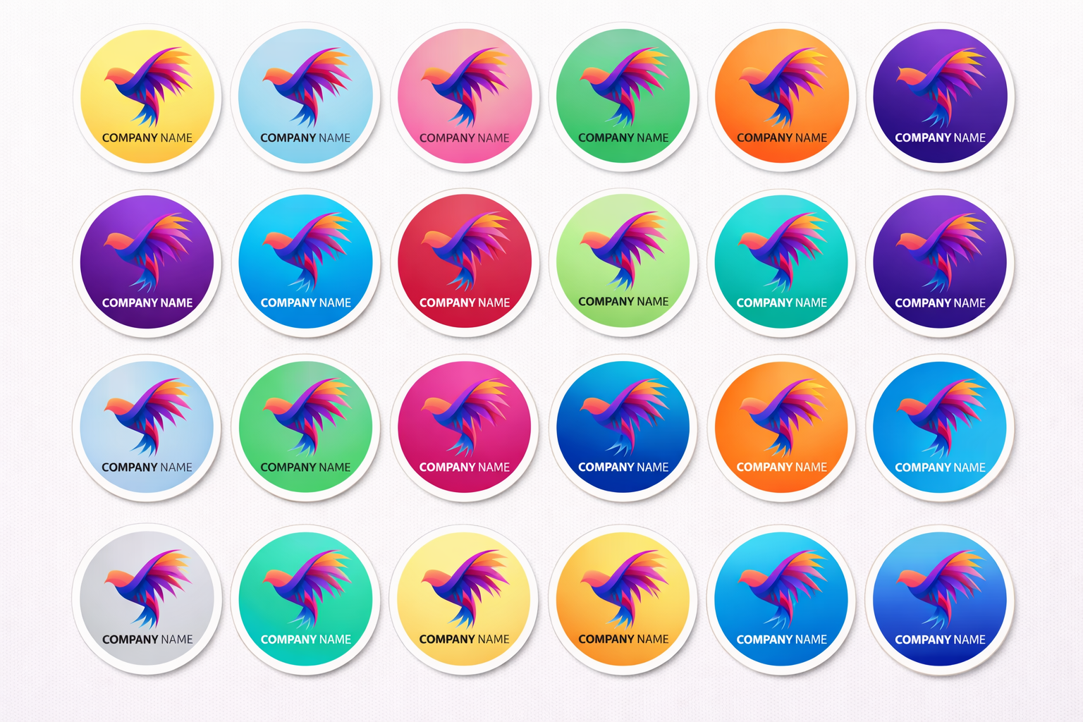 Custom Logo Stickers – Premium Branding (Set of 31)