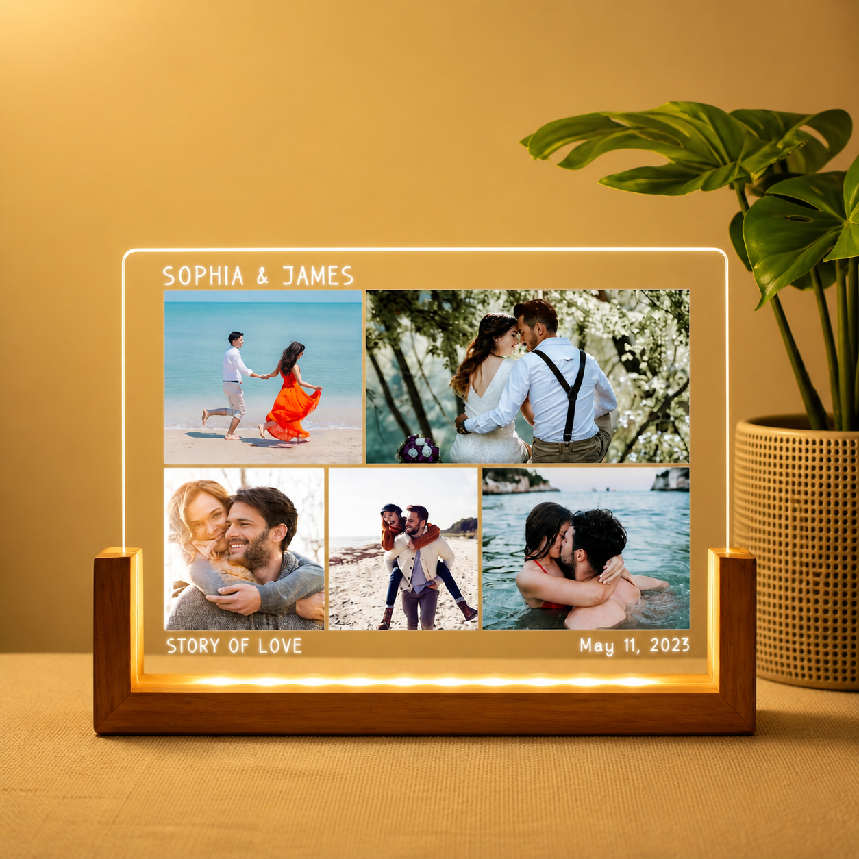 Custom Frame Lamp for Anniversary, Birthday & Gifts