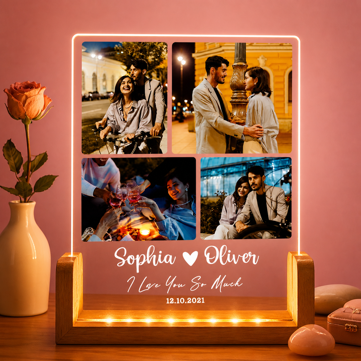 Custom Frame Lamp for Anniversary, Birthday & Gifts