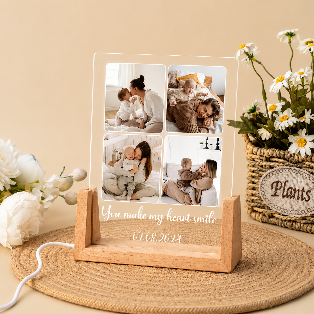 Custom Frame Lamp for Anniversary, Birthday & Gifts