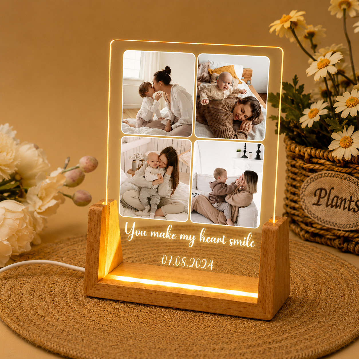 Custom Frame Lamp for Anniversary, Birthday & Gifts