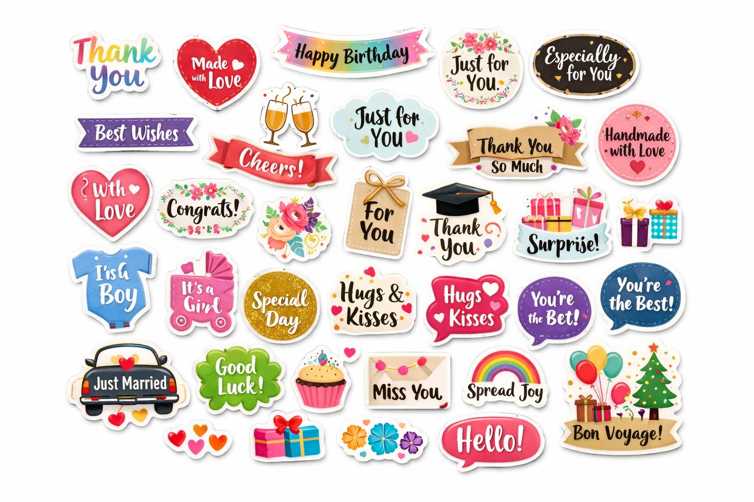 Personalized gift stickers -set of 31