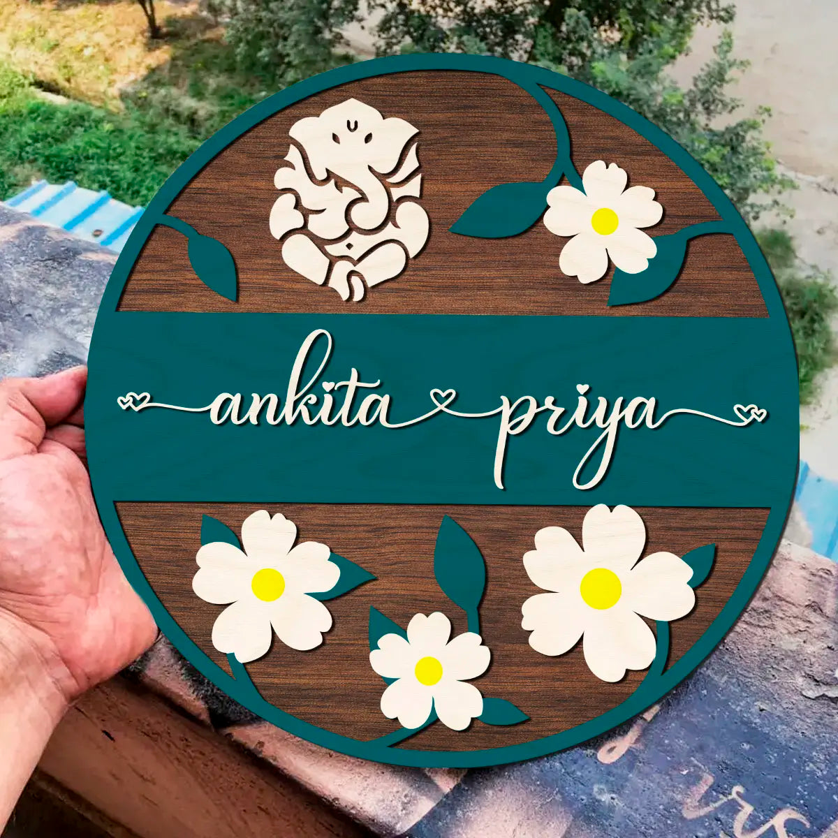 Customized Couple Name Plate for Home | Acrylic UV Printed Nameplate 3d letters