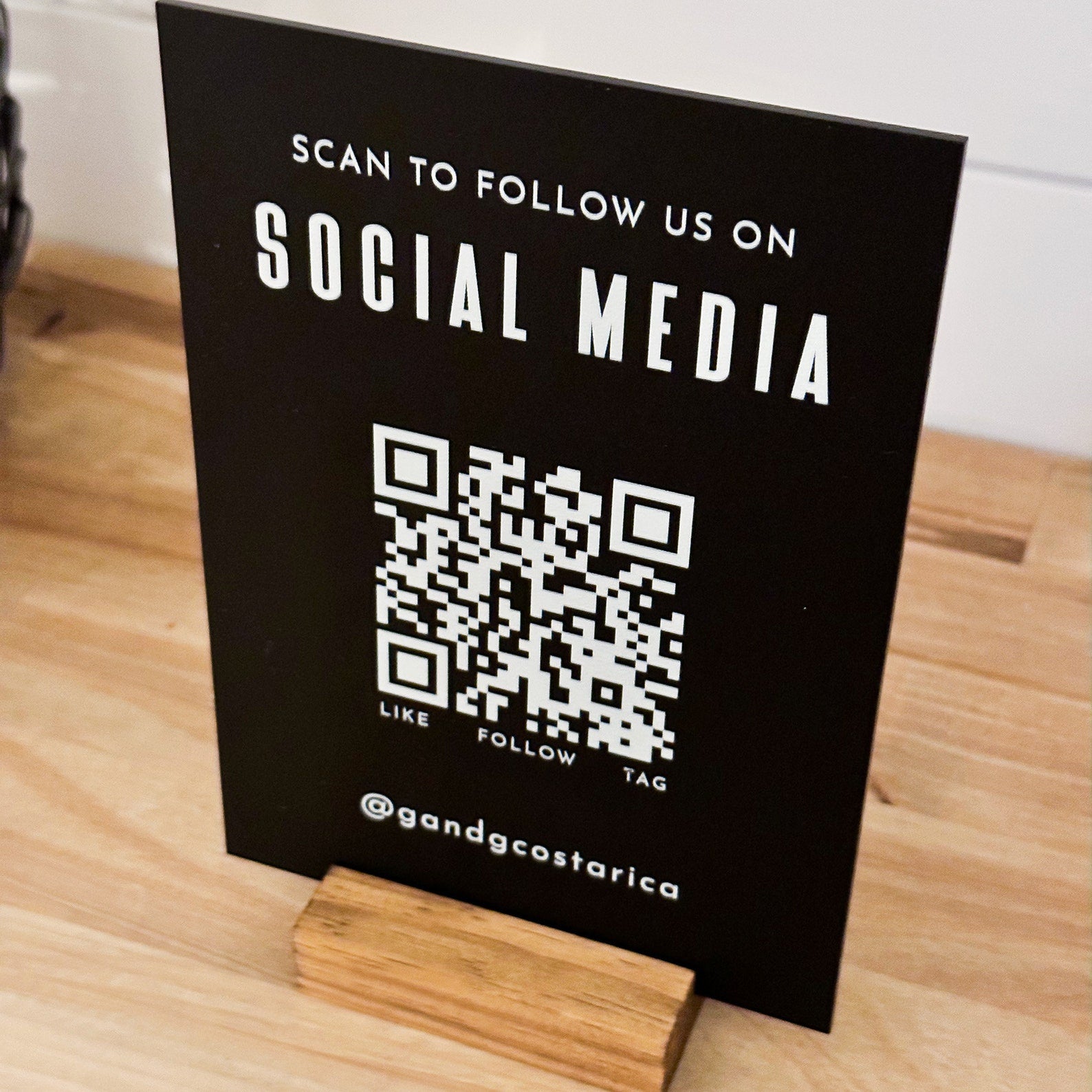Custom Acrylic Business QR Code Sign, Scan to Pay, Social Media & Payment Display5" x 7"