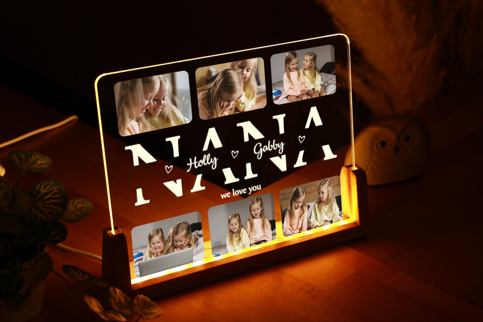 Personalized Photo Night Light - Mother Gifts - Gift for Mom - Mom Gift from Daughter - Mother&