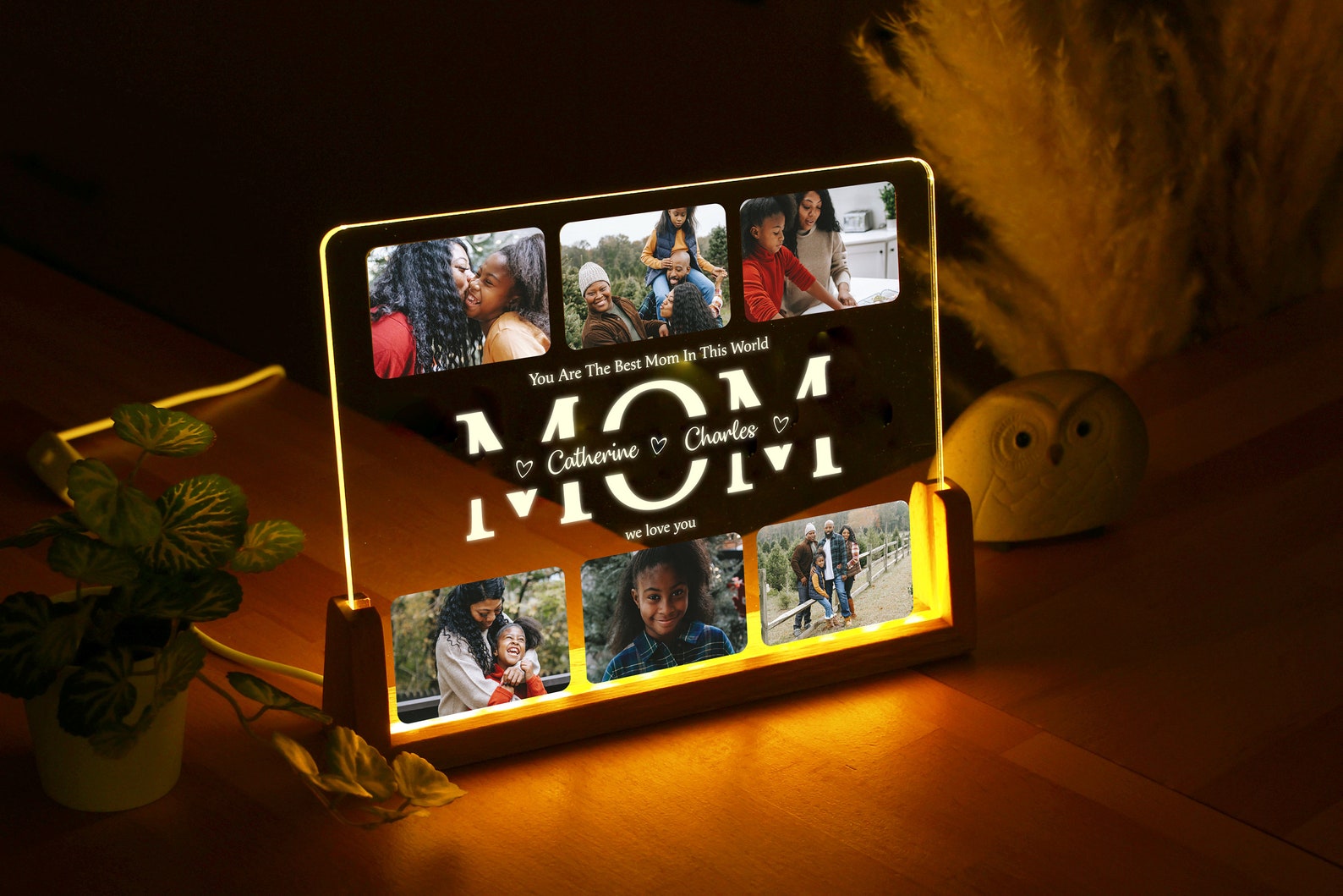 Personalized Photo Night Light - Mother Gifts - Gift for Mom - Mom Gift from Daughter - Mother&