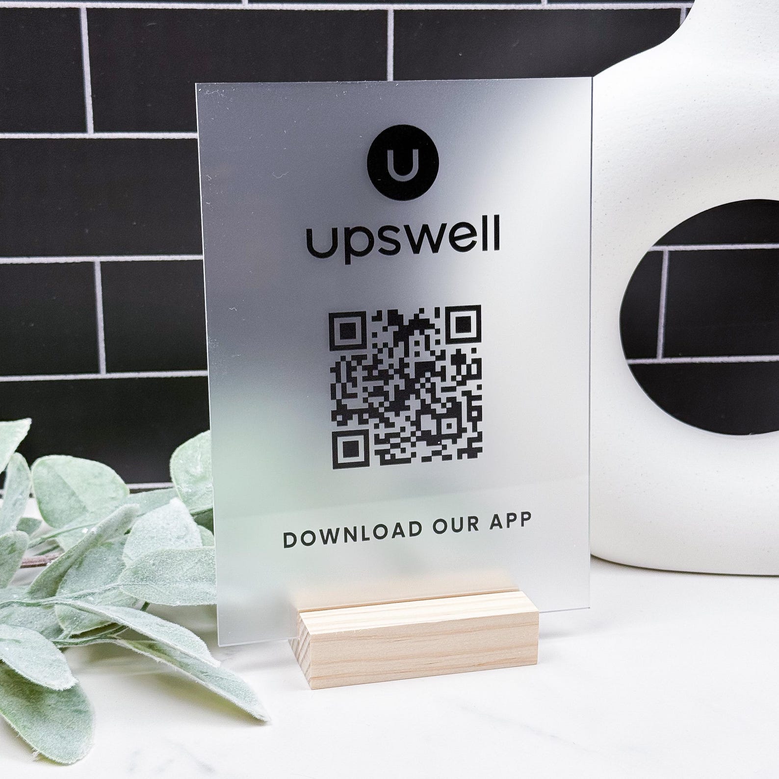 Custom Acrylic Business QR Code Sign, Scan to Pay, Social Media & Payment Display5" x 7"