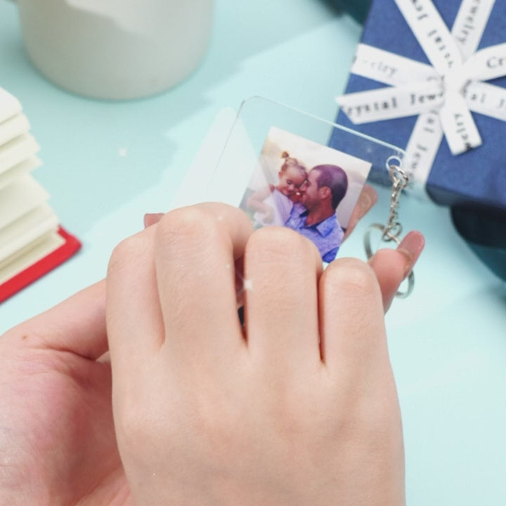 Acrylic Customized Spotify Keychain With Spotify Song Code And Your Image(2X3 Inches), Multi-Coloured