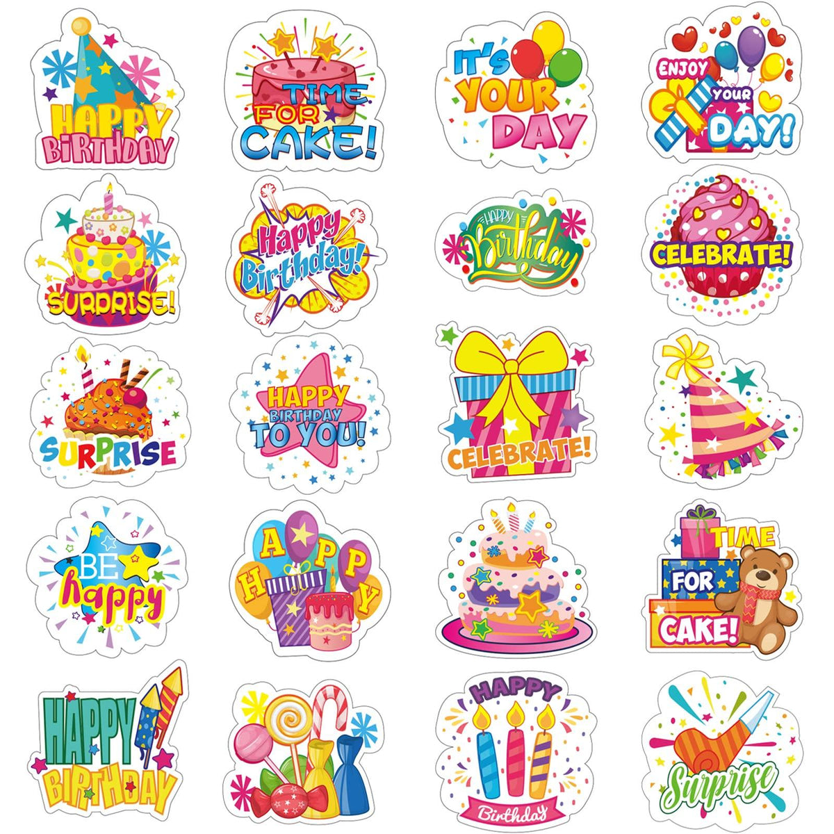 Age Sticker Labels Birthday Custom UV Stickers | Name & Age | Party Return Gift Stickers ...