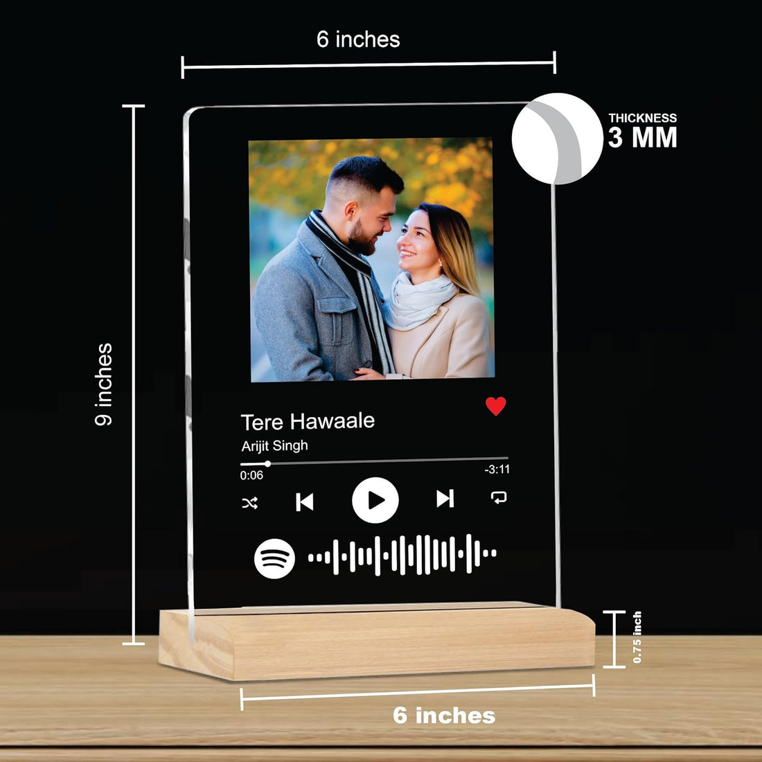 Personalized Acrylic Photo Stand – Minimal Table Top Gift