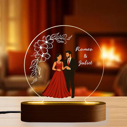 Acrylic Customized Photo Frame with LED | Personalized Name &amp; Picture | Premium Birthday &amp; Anniversary Gift