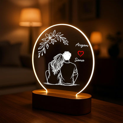 Personalized Acrylic Photo Frame on Wooden Base | Premium Memory Display