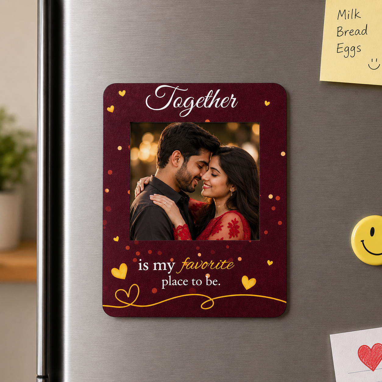 Personalized Couple Fridge Magnet with Photo