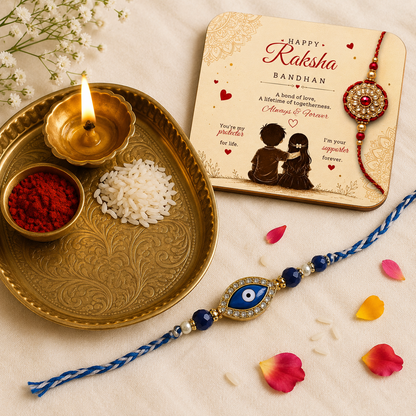 Raksha Bandhan Designer Rakhi | Stylish Sacred Thread for Brother With Free Fridge magnet