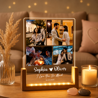 Custom Frame Lamp for Anniversary, Birthday &amp; Gifts