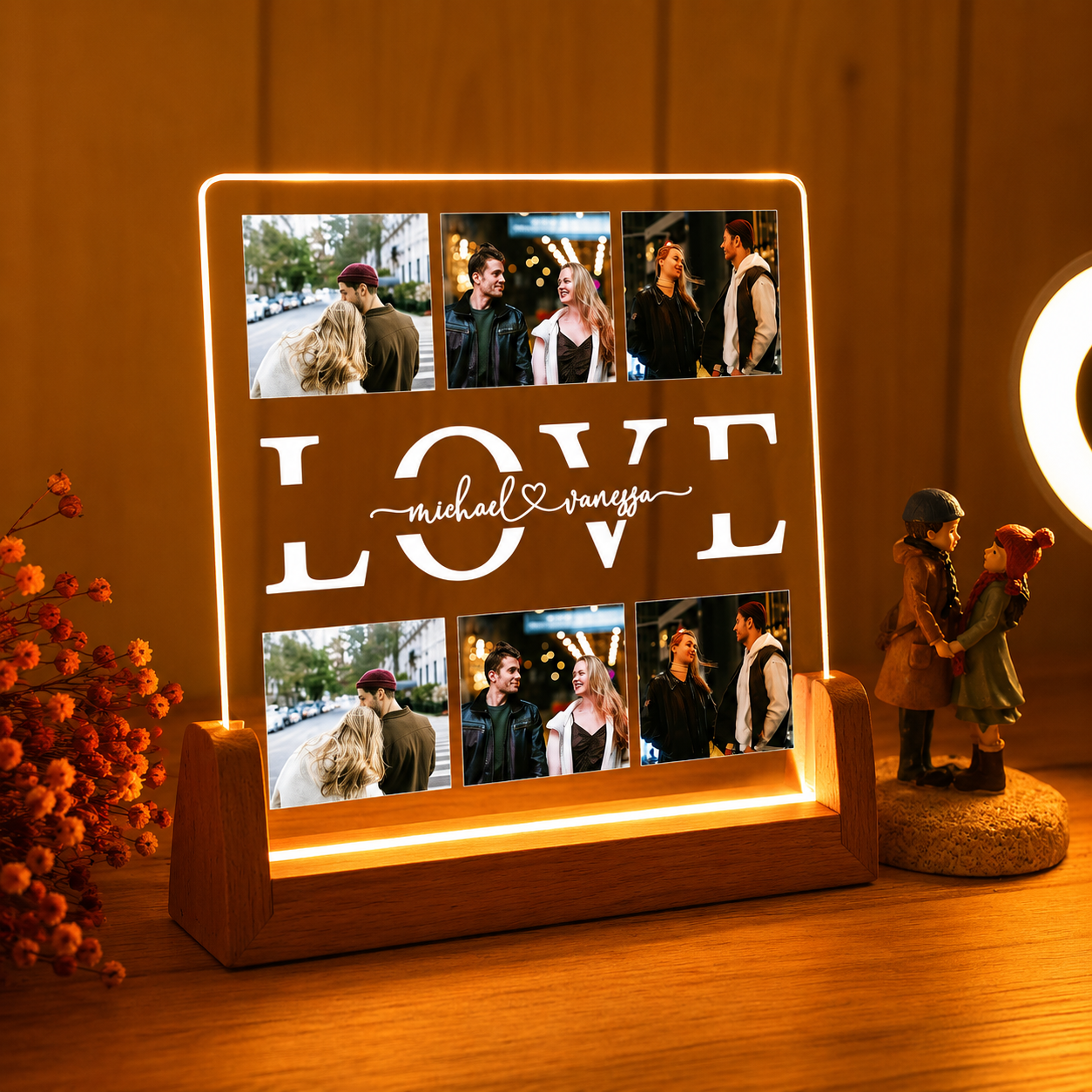 Custom Frame Lamp for Anniversary, Birthday &amp; Gifts