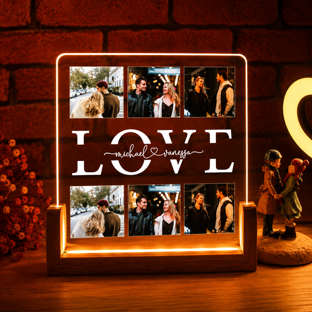 Custom Frame Lamp for Anniversary, Birthday &amp; Gifts