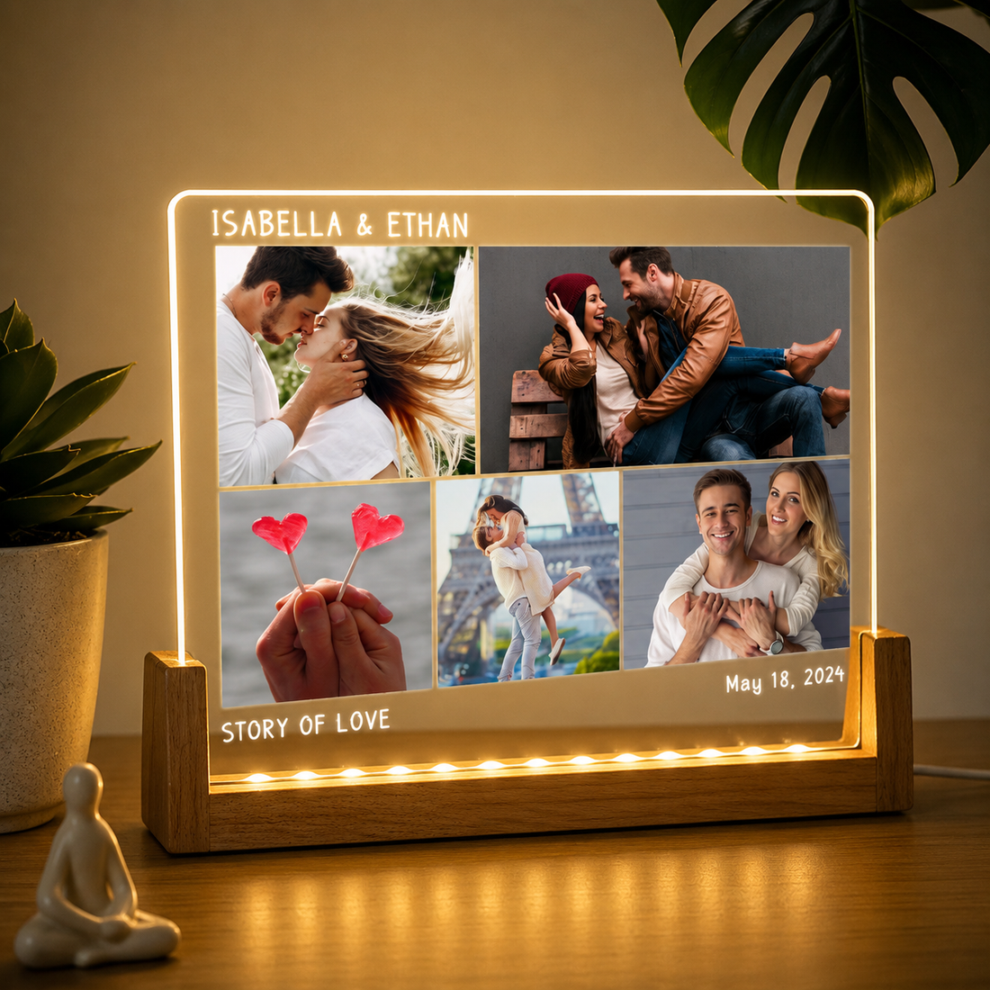 Custom Frame Lamp for Anniversary, Birthday &amp; Gifts
