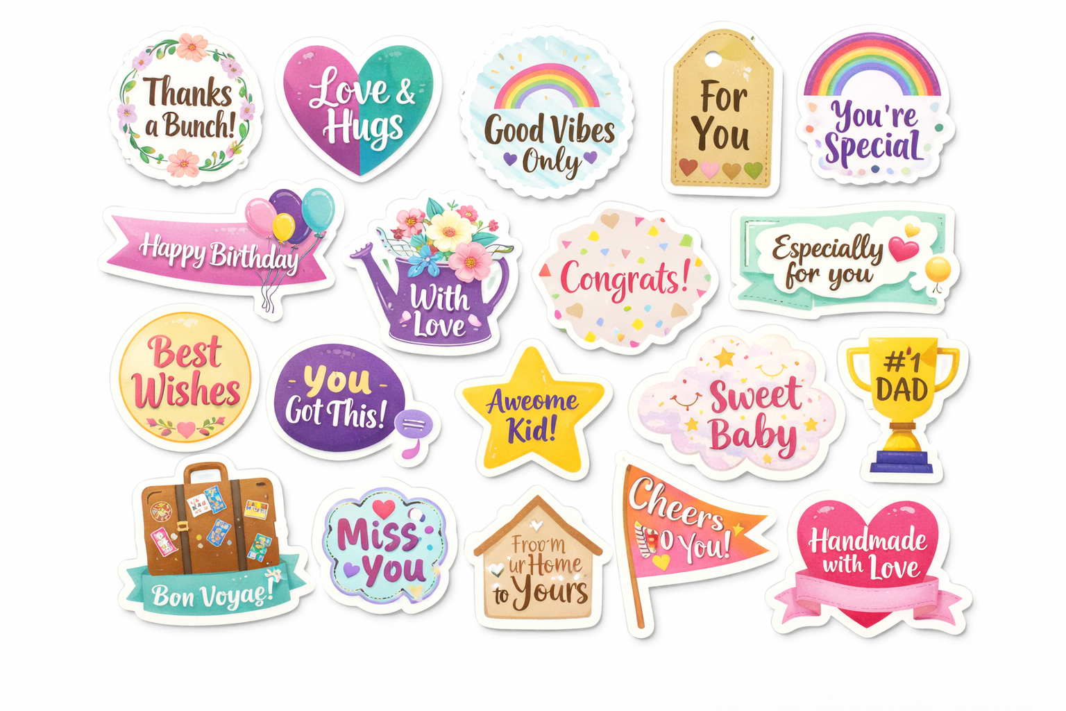 Personalized gift stickers -set of 31
