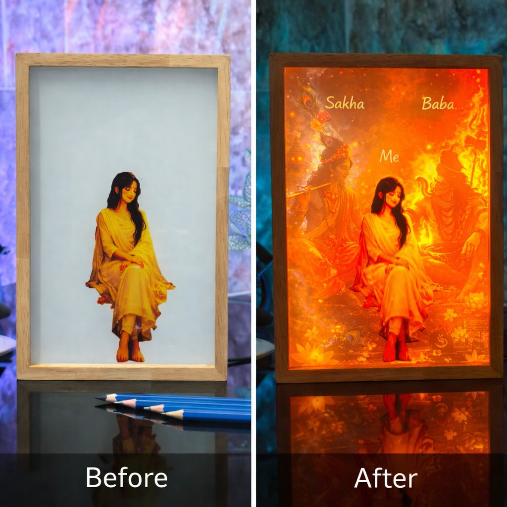 LED Magic Frame – Personalized Photo Lamp (10x7 Inch)