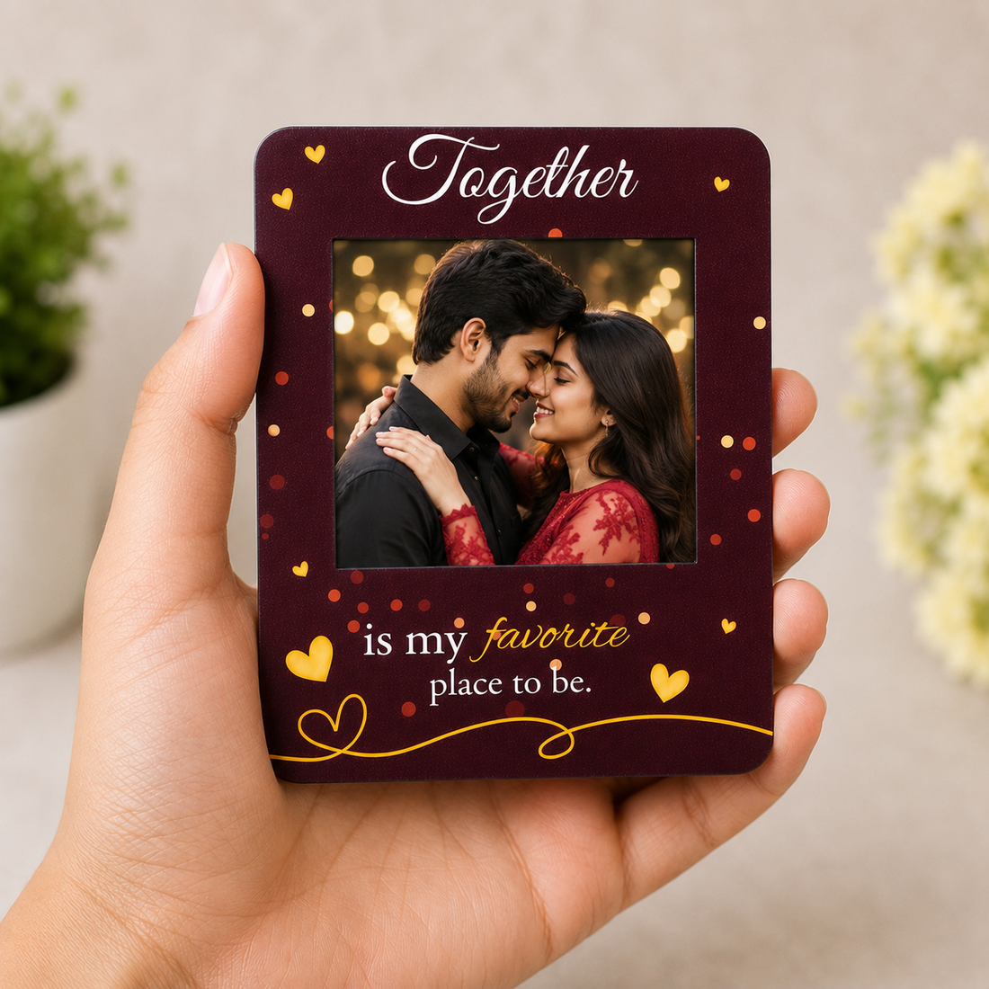 Personalized Couple Fridge Magnet with Photo