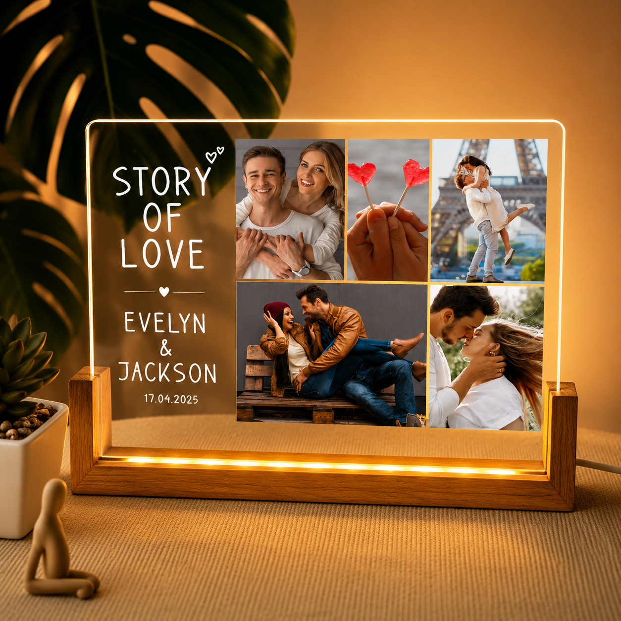 Custom Frame Lamp for Anniversary, Birthday &amp; Gifts