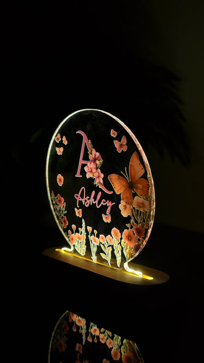 Customized Acrylic Art Frame with Wooden Base | Premium Home Décor Gift