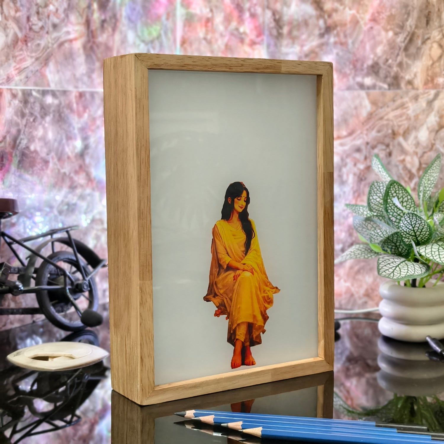 LED Magic Frame – Personalized Photo Lamp (10x7 Inch)