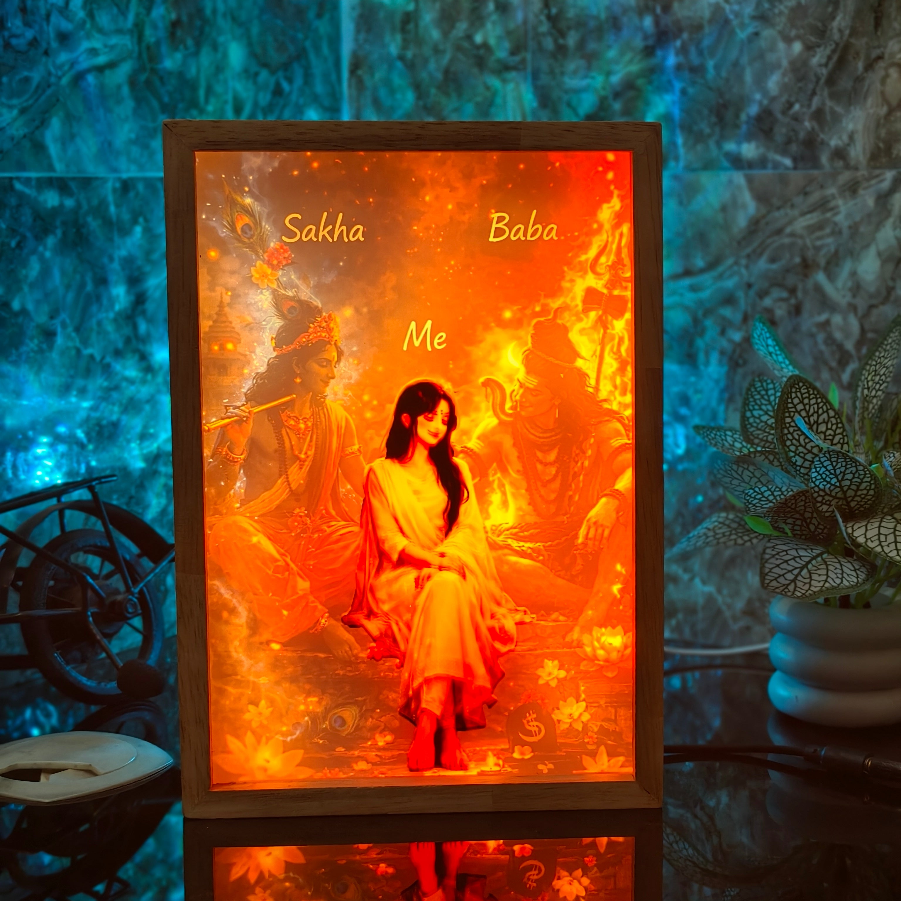 LED Magic Frame – Personalized Photo Lamp (10x7 Inch)