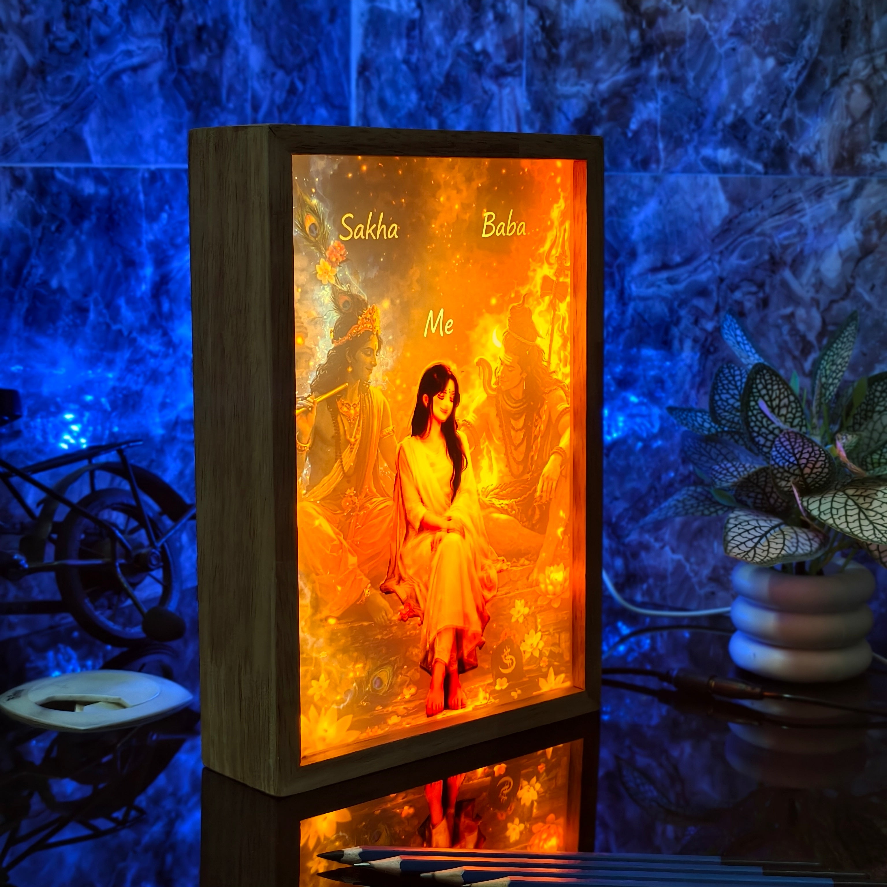 LED Magic Frame – Personalized Photo Lamp (10x7 Inch)