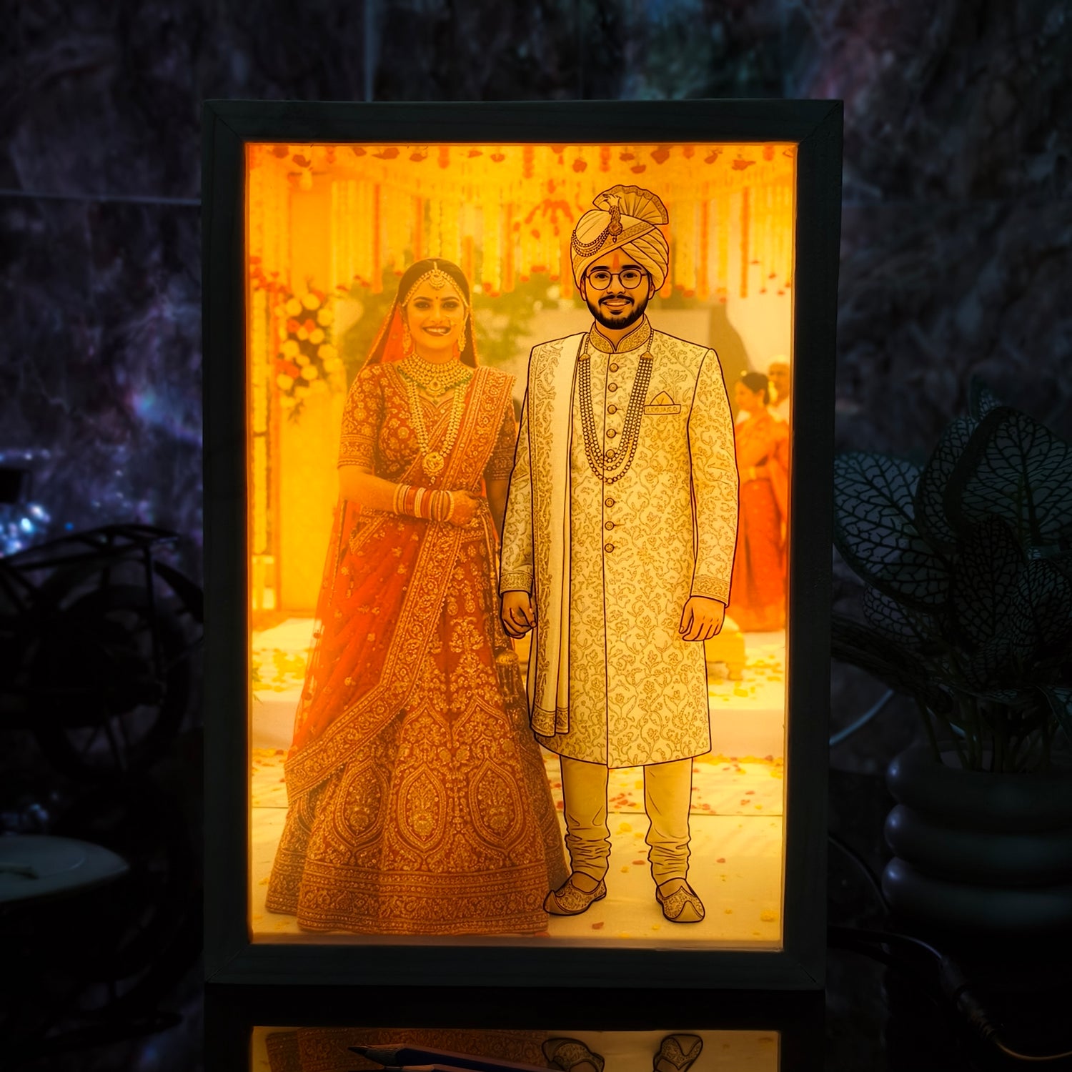 Personalized 3D Magic Lamp with Photo | Customized LED Illusion Lamp | Unique Gift for Loved Ones