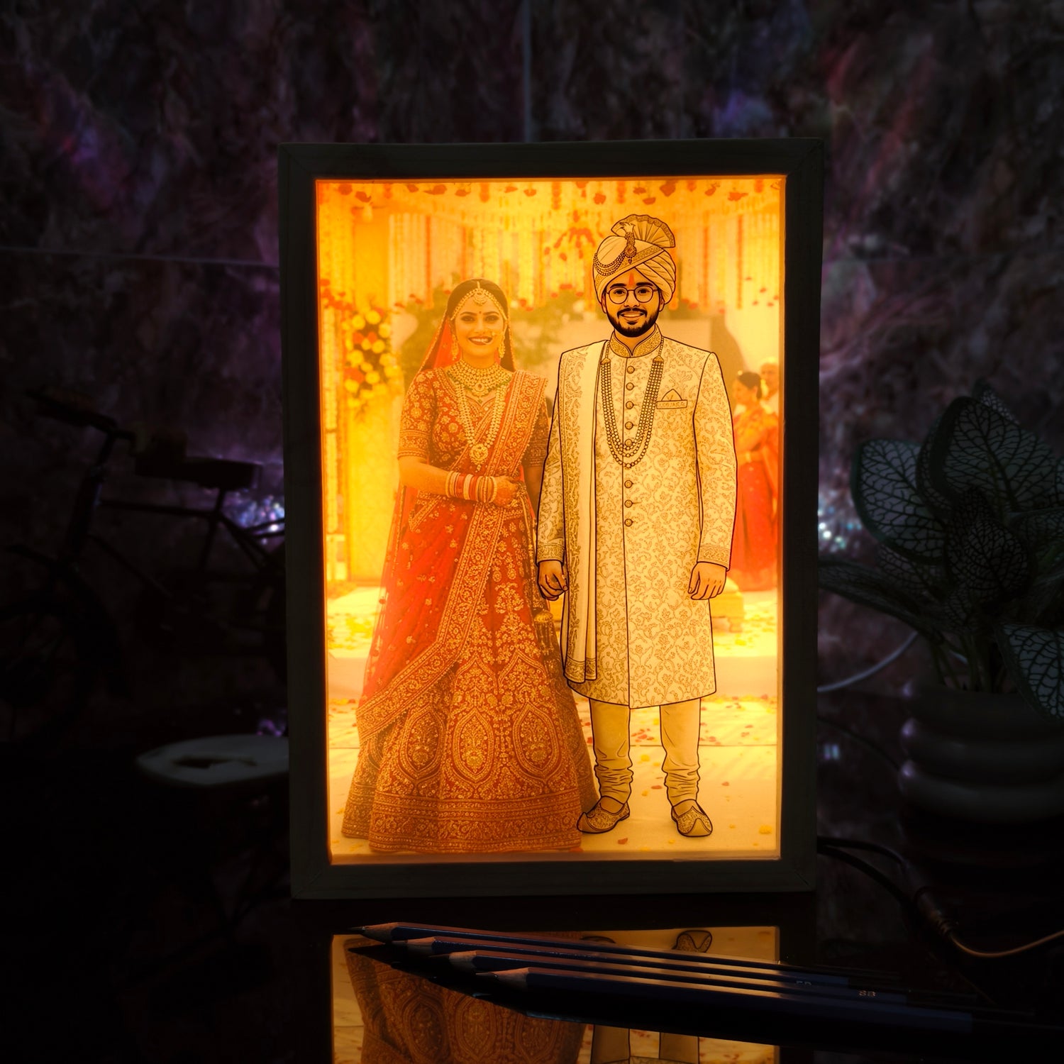 Personalized 3D Magic Lamp with Photo | Customized LED Illusion Lamp | Unique Gift for Loved Ones