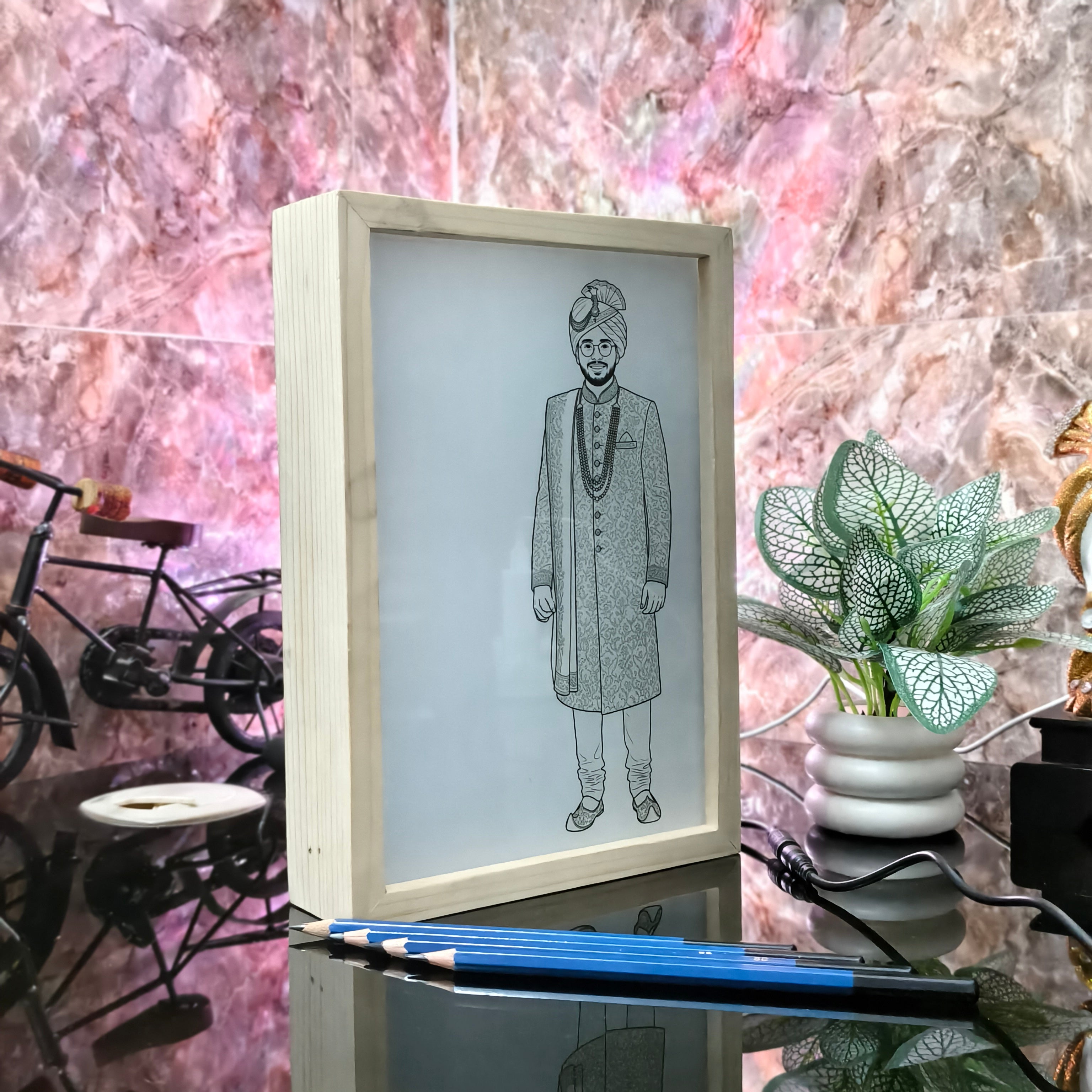 Personalized 3D Magic Lamp with Photo | Customized LED Illusion Lamp | Unique Gift for Loved Ones