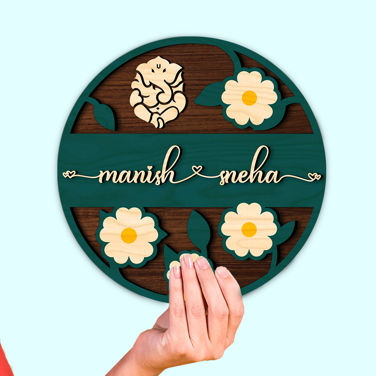 Customized Couple Name Plate for Home | Acrylic UV Printed Nameplate 3d letters