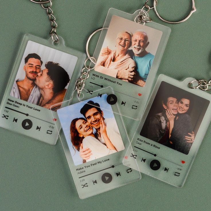 Acrylic Customized Spotify Keychain With Spotify Song Code And Your Image(2X3 Inches), Multi-Coloured