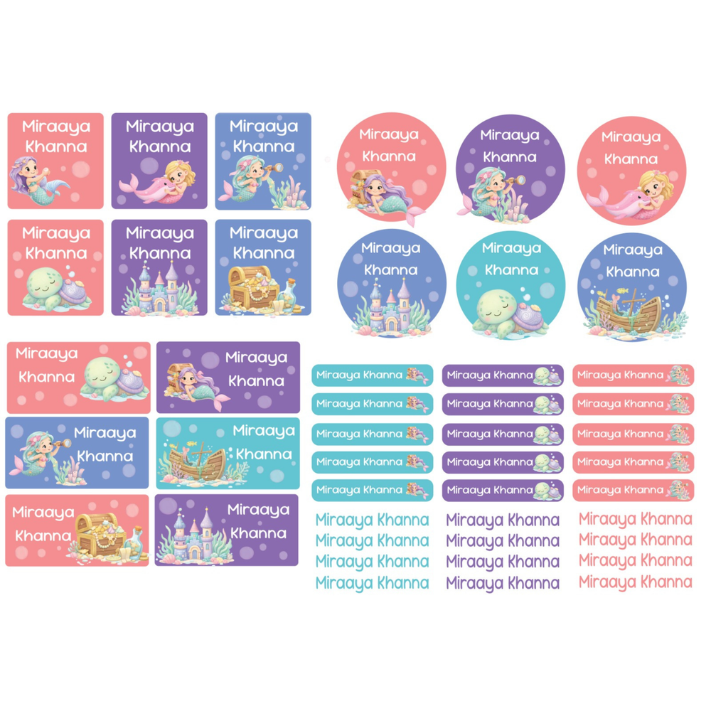 Custom 3D Waterproof Name Stickers | Durable &amp; Stylish- Set of 31