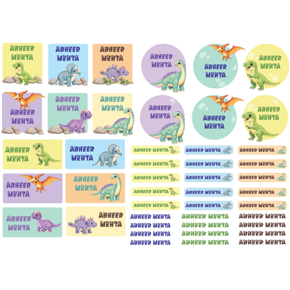 Custom 3D Waterproof Name Stickers | Durable &amp; Stylish- Set of 31