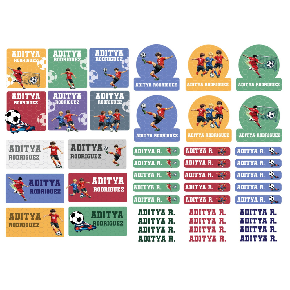 Custom 3D Waterproof Name Stickers | Durable &amp; Stylish- Set of 31