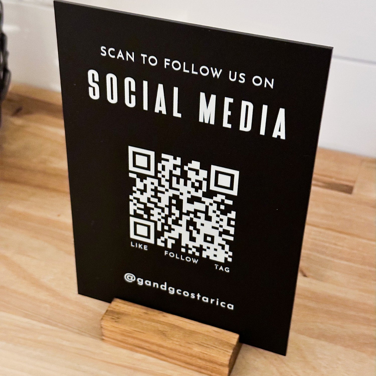 Custom Acrylic Business QR Code Sign, Scan to Pay, Social Media &amp; Payment Display5" x 7"