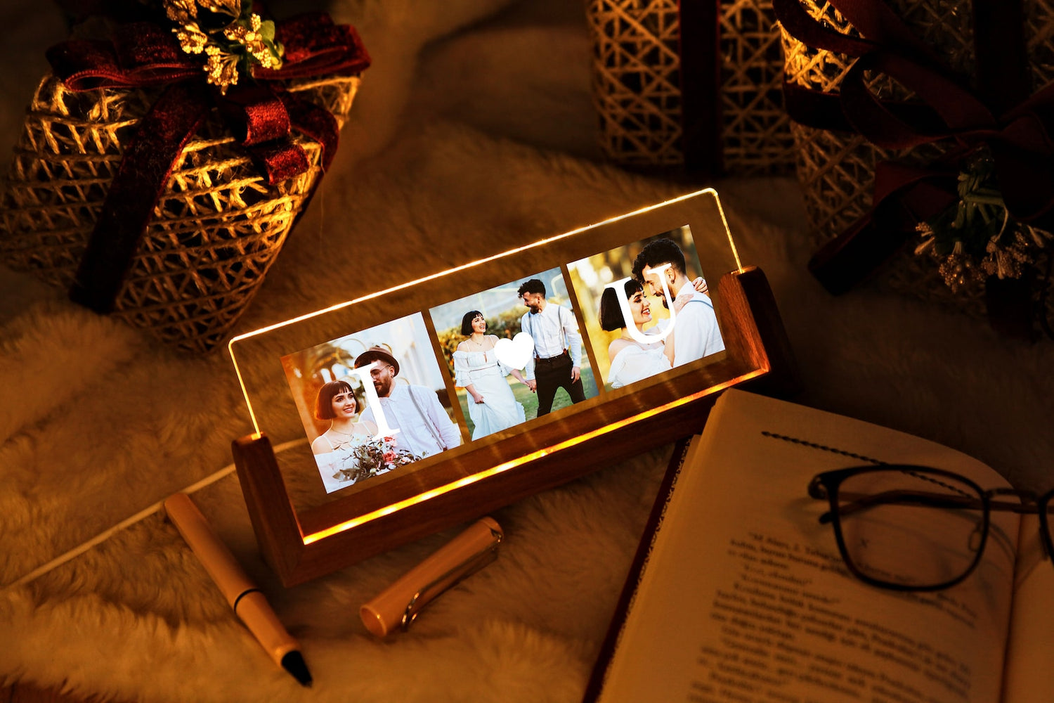 Custom Acrylic Lamp with Photo - Photo Wedding Gift - Valentines Day Gift - Couples Gift
