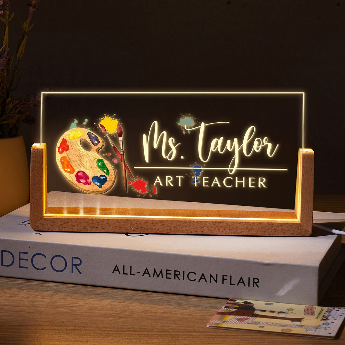Personalised Acrylic Name Plaque | Custom Name Tag for Room, Desk or Gifting