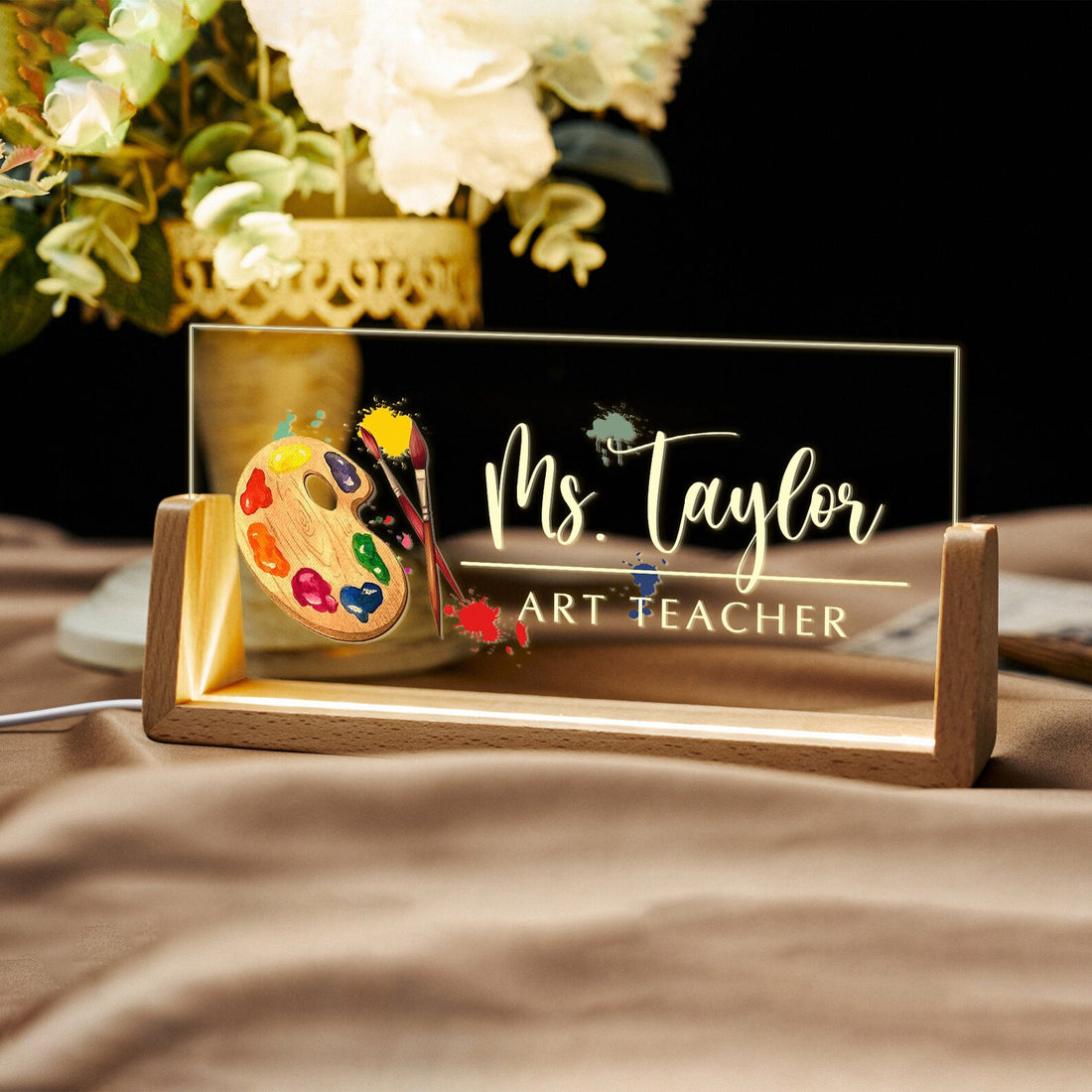 Personalised Acrylic Name Plaque | Custom Name Tag for Room, Desk or Gifting