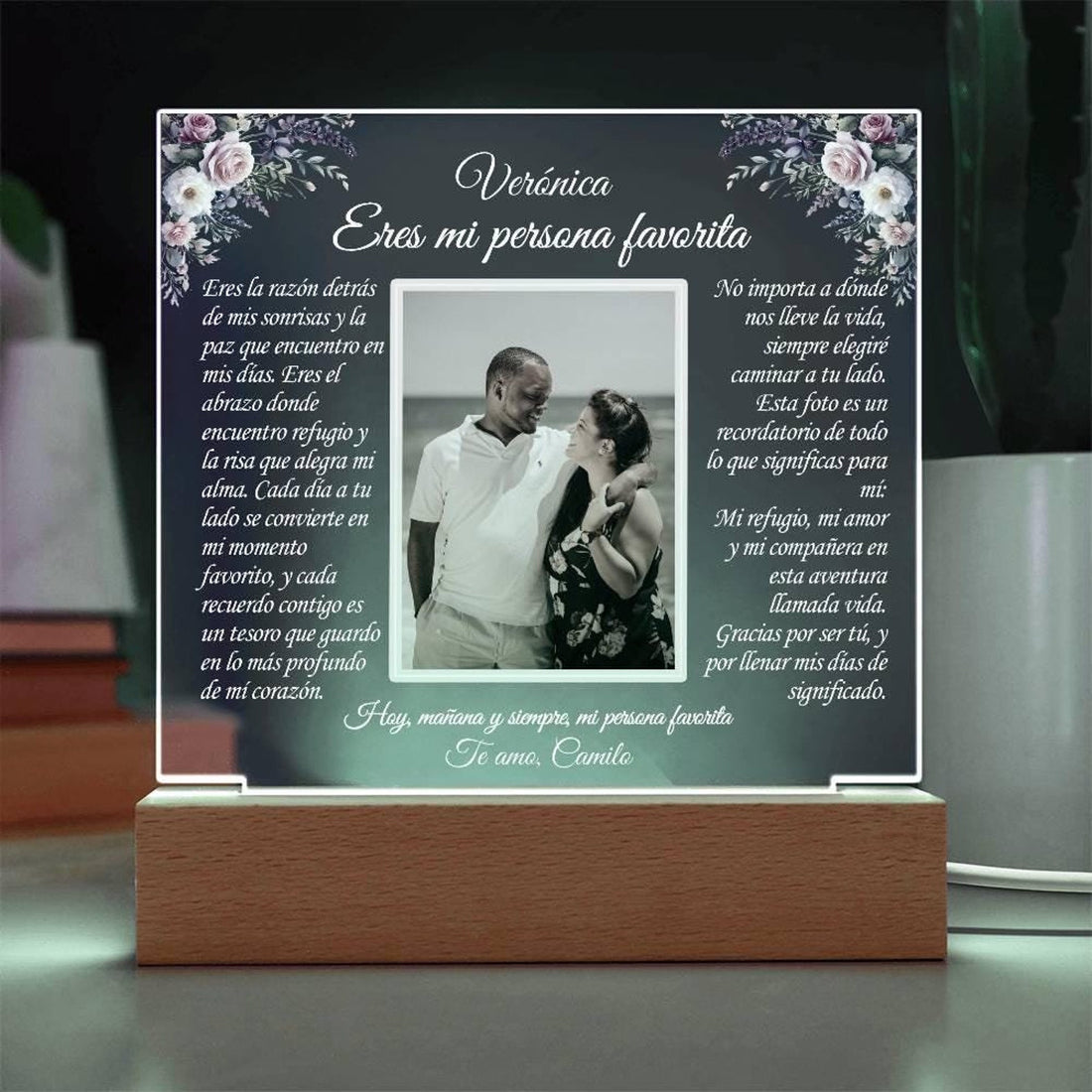 Personalized Light Up Photo Frame Heart Shaped Valentines Night Lamp USB Powered Perfect for Valentine&