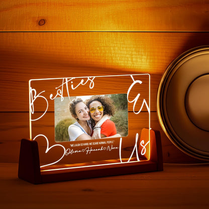 Custom Friend Photo LED Night Light, Personalized Friendship Gift