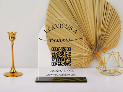 Please Leave Us a Review Sign, Personalized Business Leave a Review, QR Code Sign, Google Review