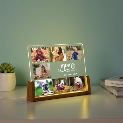 Peronalized Photo Night Light, Photo Collage LED Light, Mother Gifts, Birthday Gift for Mom