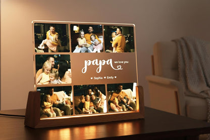 Peronalized Photo Night Light, Photo Collage LED Light, Mother Gifts, Birthday Gift for Mom