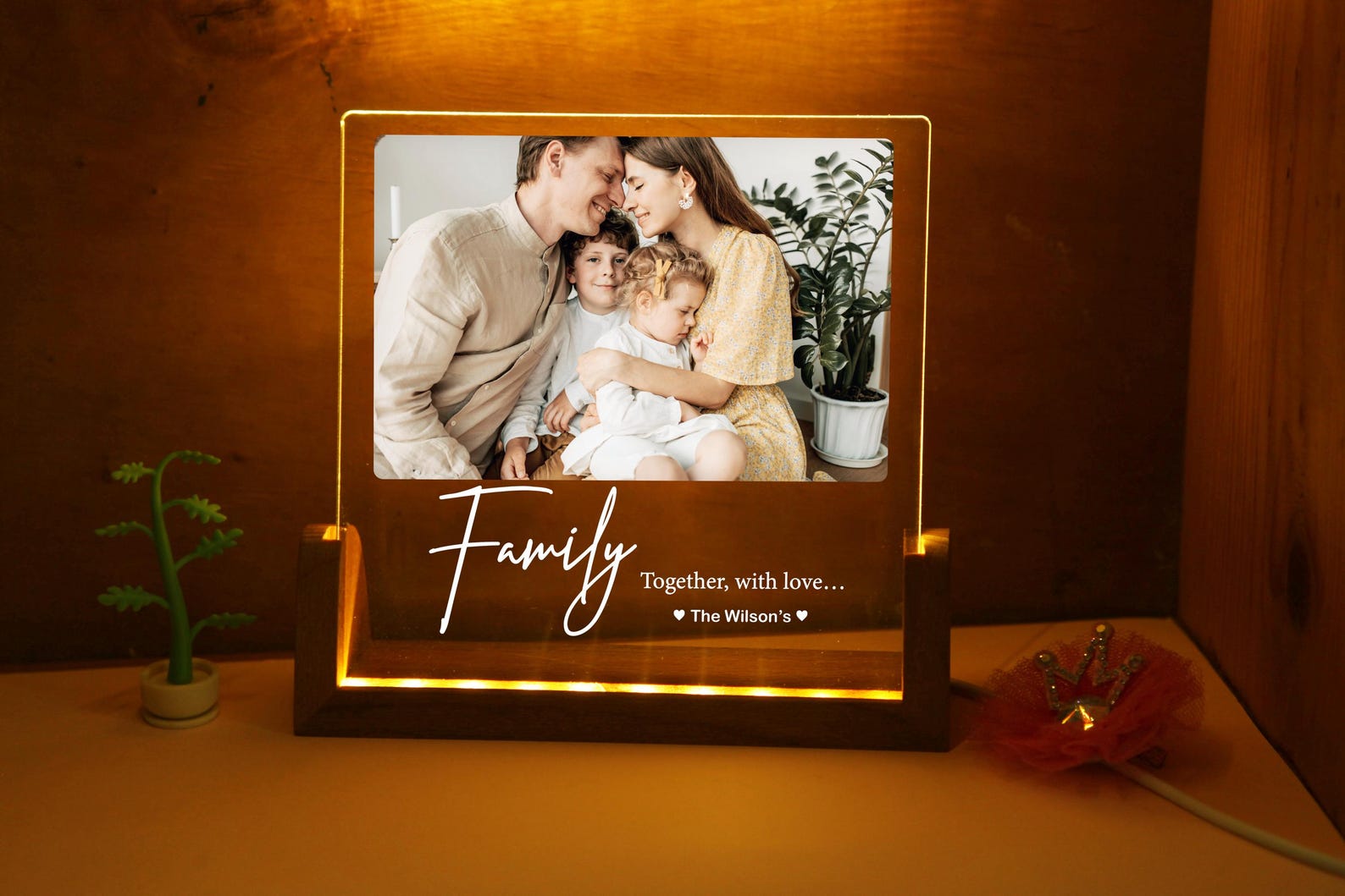 Personalized Photo Collage Led Light: Custom Family Gift, Personalised Photo Frame, Parents Picture